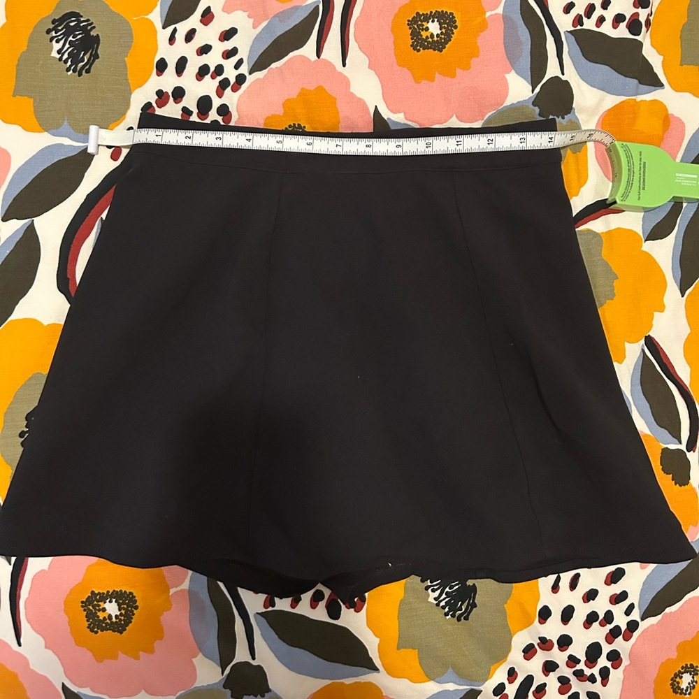 Reformation Liene A Line Black Mini Skort